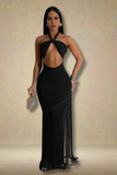 Fashion European American Women’s Summer Dress – Strapless Bandage Tassel Design
